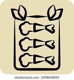 Icon Fried Food. related to Cooking symbol. hand drawn style. simple design editable. simple illustration