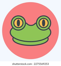 Icon Frog. related to Animal Head symbol. simple design editable. simple illustration