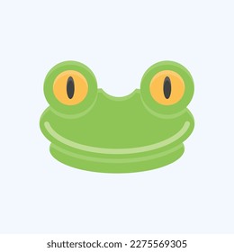 Icon Frog. related to Animal Head symbol. simple design editable. simple illustration