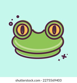 Icon Frog. related to Animal Head symbol. simple design editable. simple illustration