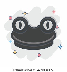 Icon Frog. related to Animal Head symbol. simple design editable. simple illustration