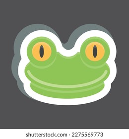 Icon Frog. related to Animal Head symbol. simple design editable. simple illustration