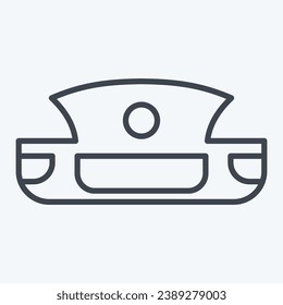 Icon Front Bumper. related to Car Parts symbol. line style. simple design editable. simple illustration