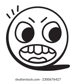 Icon of frown emoji in editable design 