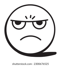 Icon of frown emoji in editable design 