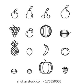 Icon fruit set