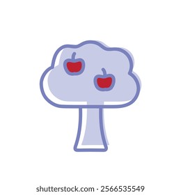 Icon Fruit Tree suitable for Garden symbol. two tone style. simple design editable. design template vector. simple symbol illustration