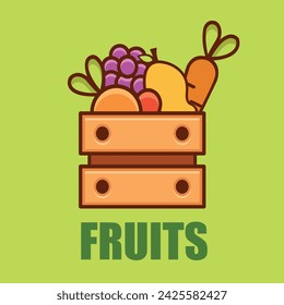 icon fruits vector illustration for designer.