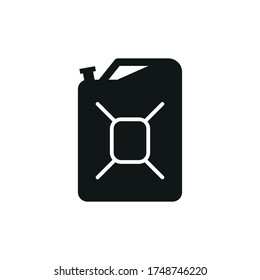 Symbol des Kraftstoffbehälters. Einfache Vektorgrafik auf weißem Hintergrund.