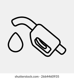 Icon fuel. Oil Industry elements. Icon in line style.