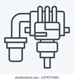 Icon Fuel Rejector. related to Car Maintenance symbol. line style. simple design editable. simple illustration