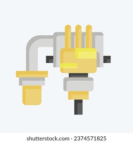 Icon Fuel Rejector. related to Car Maintenance symbol. flat style. simple design editable. simple illustration