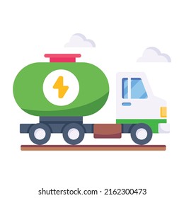 Icon of fuel tank flat vector



