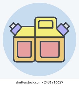 Icon Fuel Tank. related to Garage symbol. color mate style. simple design editable. simple illustration