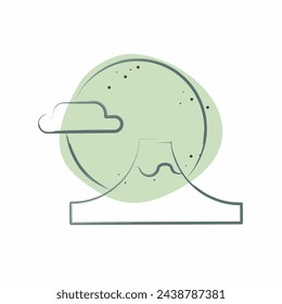 Icon Fuji Mountain. related to Japan symbol. Color Spot Style. simple design illustration.