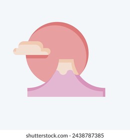 Icon Fuji Mountain. related to Japan symbol. flat style. simple design illustration.