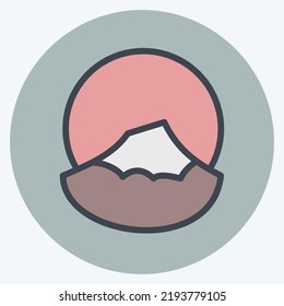 Icon Fujiyama. suitable for Japanese symbol. color mate style. simple design editable. design template vector. simple illustration