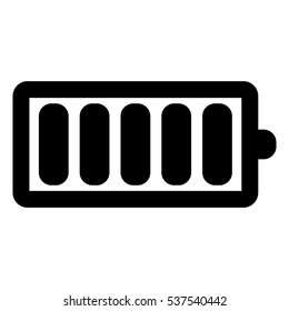 Icon full battery isolated on white background