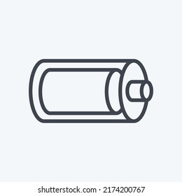 Icon Full Battery. suitable for Web Interface symbol. line style. simple design editable. design template vector. simple symbol illustration
