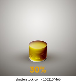 icon fully charged battery. Charging process. Battery charge status. Different states of charged. Isolated on grey background. Business Infographics Discharged illustration.
