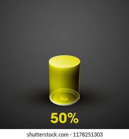 icon fully charged battery. Charging process. Battery charge status. Different states of charged. Isolated on grey background. Business Infographics Discharged illustration.