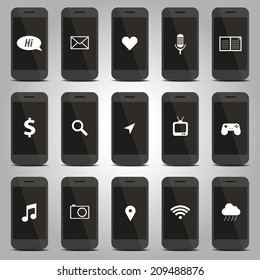 Icon function of mobile phone pattern