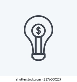 Icono Financiación. adecuado para símbolo web digital. estilo de línea. diseño simple editable. vector de plantilla de diseño. ilustración de símbolo simple