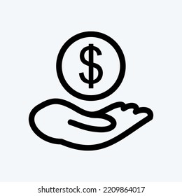 Icon Funding. suitable for Startup symbol. line style. simple design editable. design template vector. simple illustration