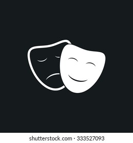 Icon Funny Sad Theater Masks Stock Vector (Royalty Free) 333527093