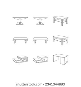icon from furniture collection of Table illustration vector design template, isolated on white background