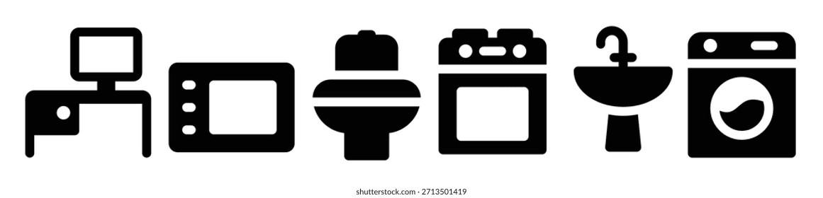 icon Muebles Ilustración vectorial maciza