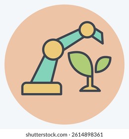 Icon Future Agriculture. related to Artificial Intelligence symbol. color mate style
