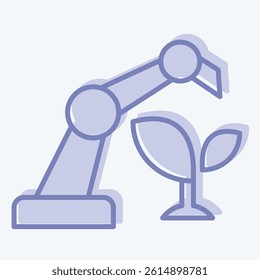 Icon Future Agriculture. related to Artificial Intelligence symbol. two tone style