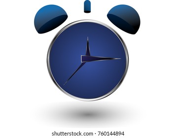 Icon of futuristic clock - alarm clock