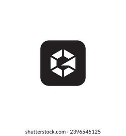 icono g moderno, simple, abstracto