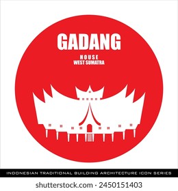 Icon of the Gadang Traditional House, West Sumatra, a series of architectural icons of traditional Indonesian houses