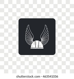Icon gaelic helmet with wings.