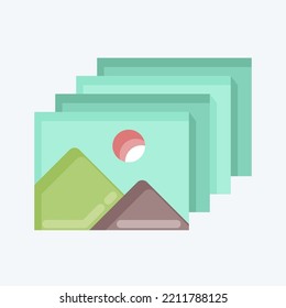 Icon Gallery. suitable for Paint Art Tools symbol. flat style. simple design editable. design template vector. simple illustration