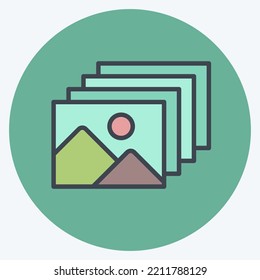 Icon Gallery. suitable for Paint Art Tools symbol. color mate style. simple design editable. design template vector. simple illustration