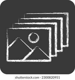 Symbolgalerie. geeignet für das Symbol Paint Art Tools. Kreideart. einfaches Design bearbeitbar. Designvorlage, Vektor. einfache Abbildung