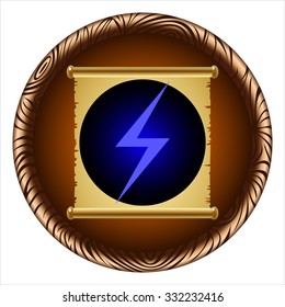 the icon for the game ancient magic scroll of lightning