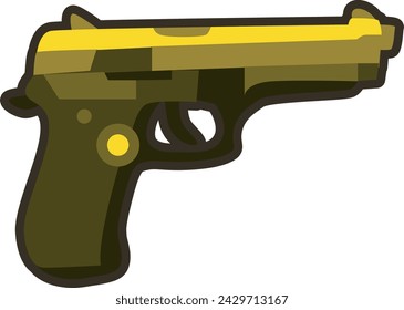 Icono del arte del juego. Juegos de conducción y juegos de disparos. Icono de juego premium. Icono personalizado sprites insignias. Elementos del juego de los guerreros. Arma y galardón icono clip art. Juego vector ilustración elementos art. 