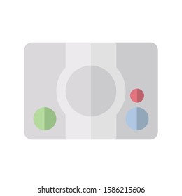 Icon game console in flat style. vector illustration and editable stroke. Isolated on white background.