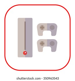 Icon of game console with two joysticks