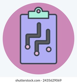 Icon Game Plan. related to Hockey Sports symbol. color mate style. simple design editable