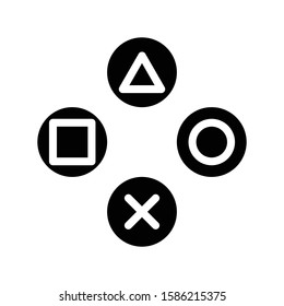 Icon gamepad in glyph style. vector illustration and editable stroke. Isolated on white background.