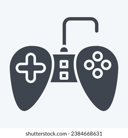 Icon Gamepad. related to Computer symbol. glyph style. simple design editable. simple illustration