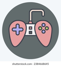 Icon Gamepad. related to Computer symbol. color mate style. simple design editable. simple illustration