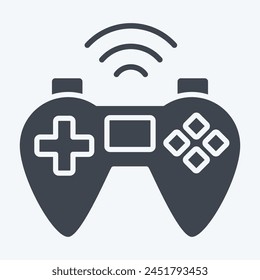 Icon Gamepad. related to Online Game symbol. glyph style. simple design illustration