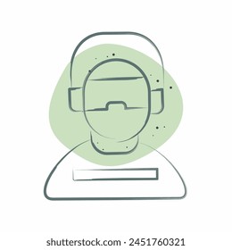 Icon Gamer. related to Online Game symbol. Color Spot Style. simple design illustration